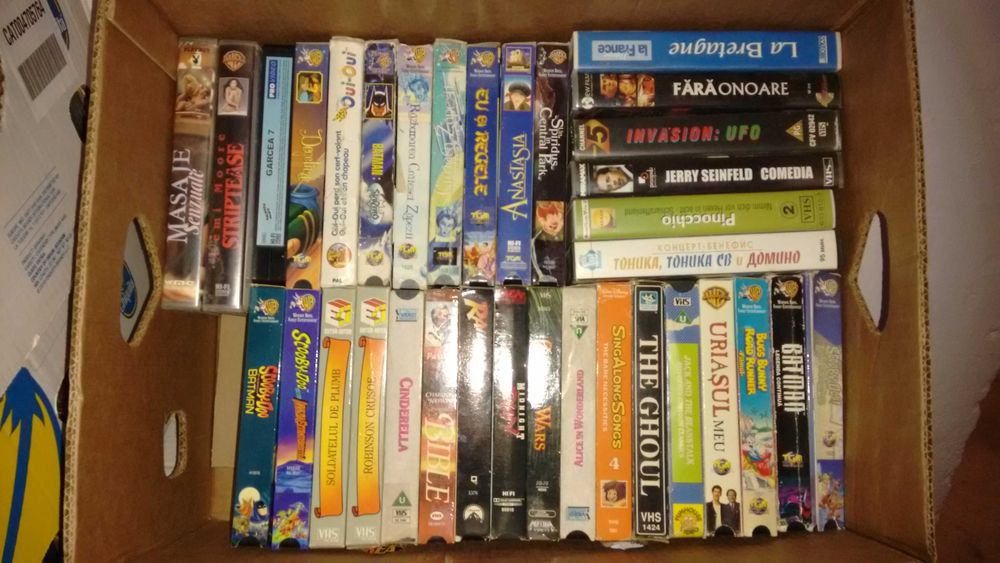 Colectie Casete Video VHS Originale Filme Artistice Desene Animate