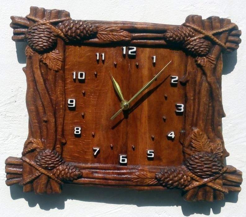 Часовници от дърво, дърворезба, за подарък , сувенир