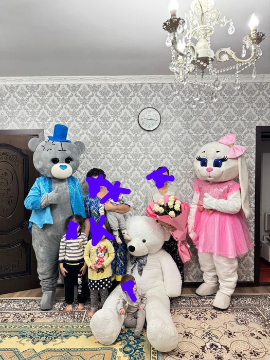 Прокат тедди мишки аниматоры шымкент куклы аю