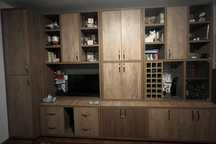 Set Mobila living mdf aspect lemn masiv modulara 8 corpuri