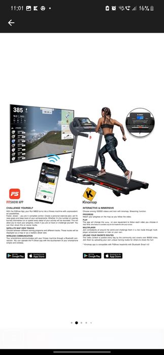 Banda alergare electrica cu înclinare