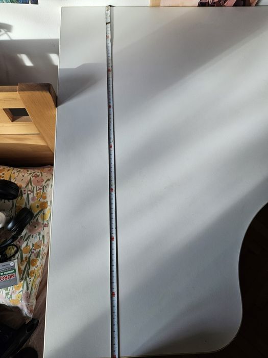 Vand birou alb de colt