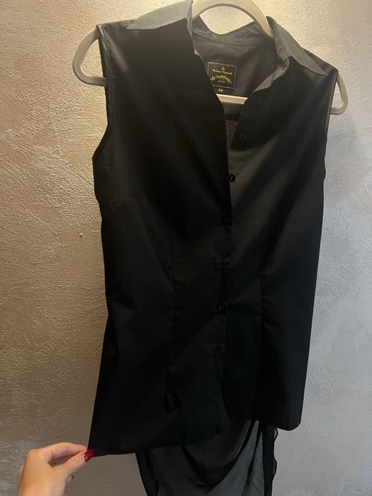 Vivienne Westwood Anglomania елек/риза с гол гръб и ефирна материя