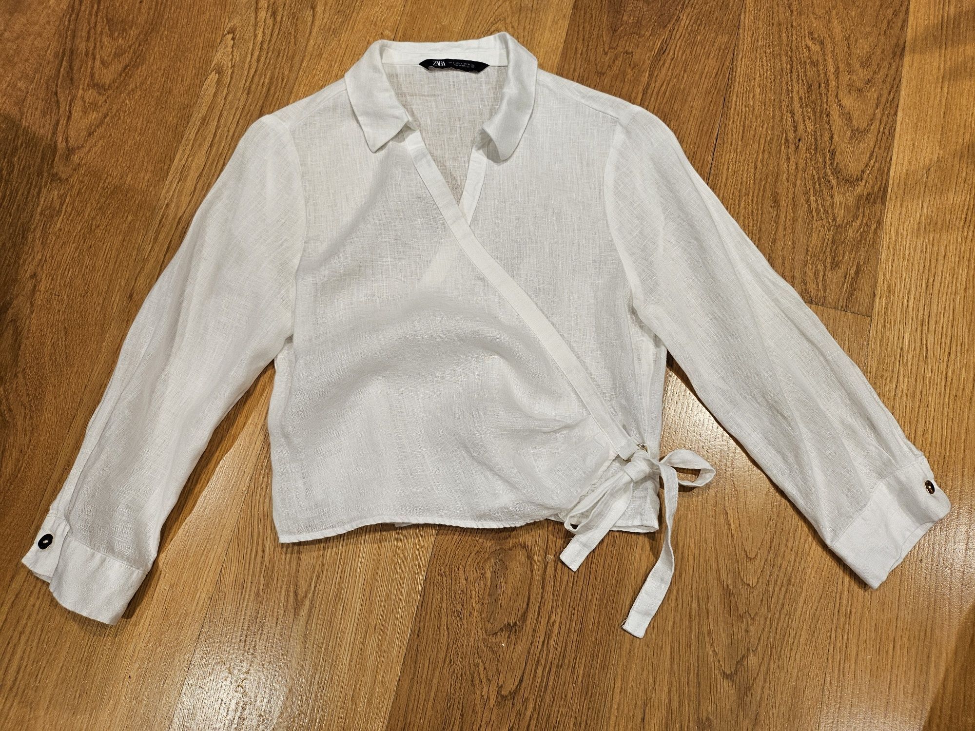 ZARA Linen лен риза S