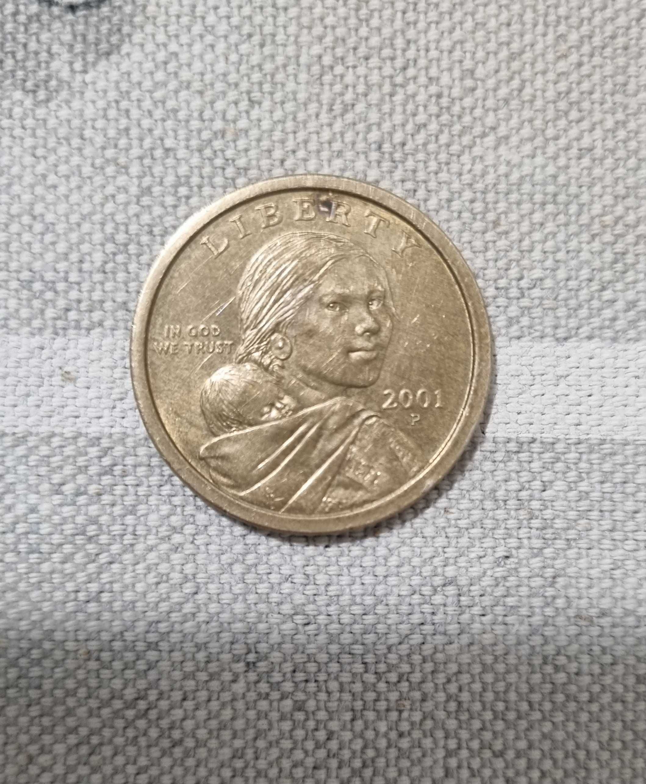 Moneda de colecție 1 dolar Sacagawea SUA 2001