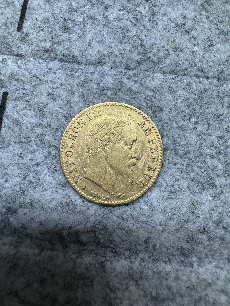 Moneda Aur 22K 3,2 grame Napoleon III
