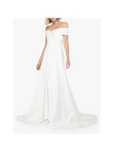 Rochie de mireasa satin 36 ivory, cu trena lunga
