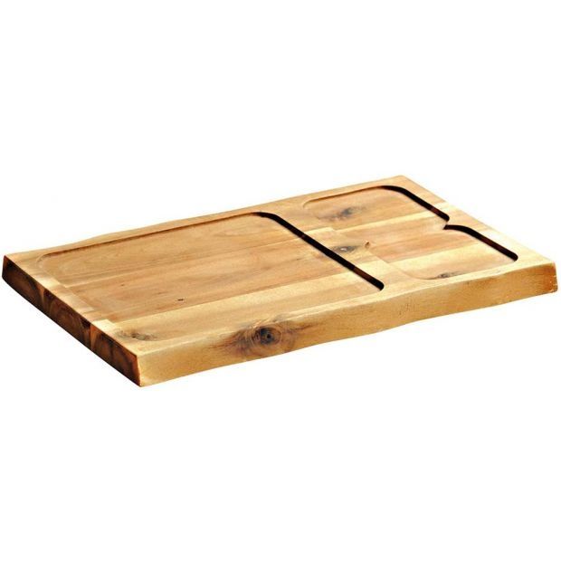 Дървена дъска за сервиране на бургери,стекове,месо-37.5х24 см./