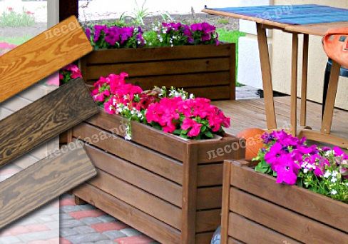 Деревянные кашпо, уличные ящики, вазоны