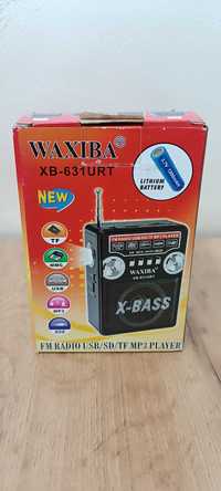 Radio portabil X-Bass cu acumulator, lanterna si USB​ - NOU