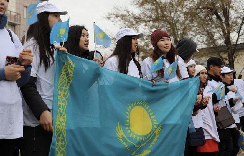 Флаг РК / Казахстан, 2 на 1 метр (госстандарт)