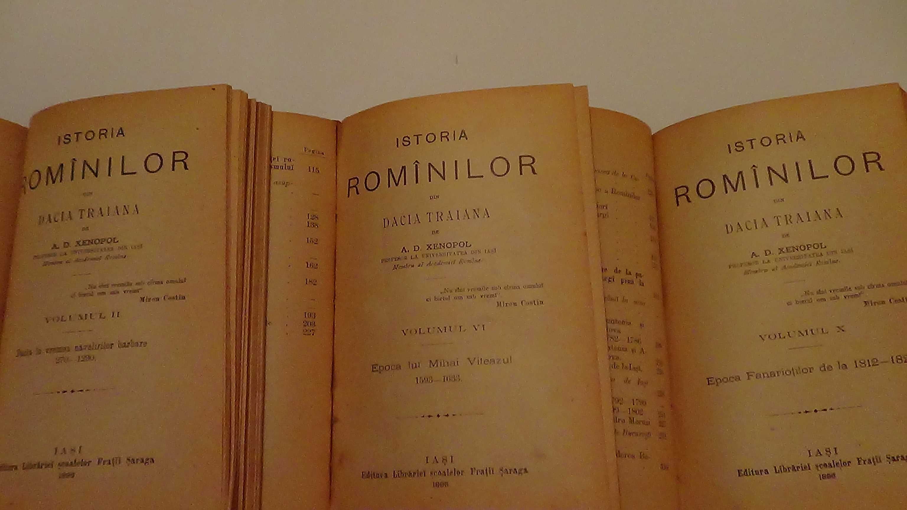 Istoria Romanilor, A.D.Xenopol 12 volume 1896