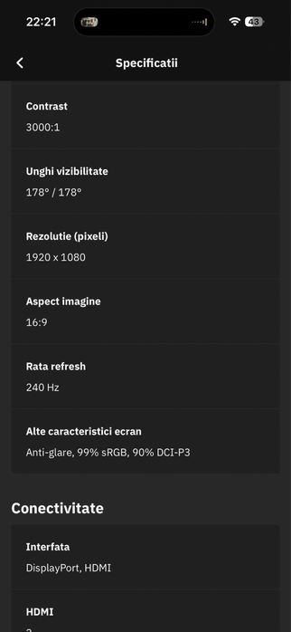 Vând Monitor gaming Lenovo Legion RF25f-30