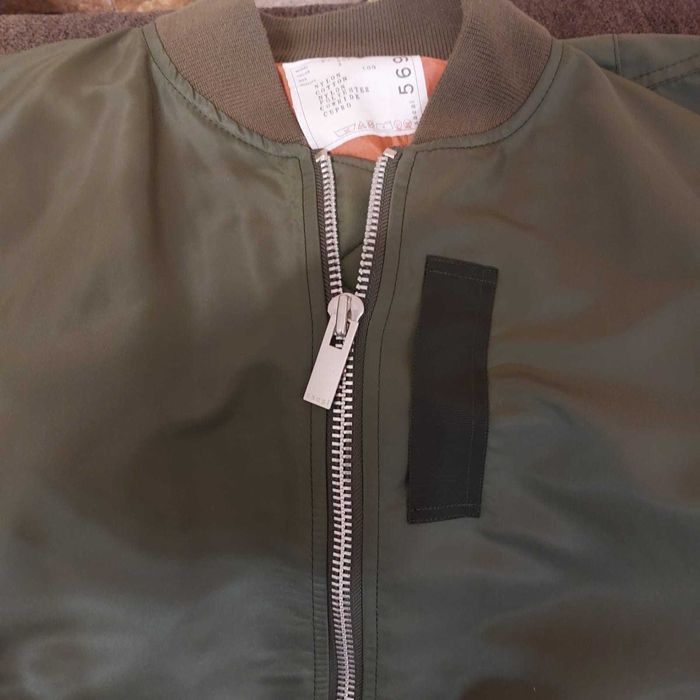 Sacai Jachetă bomber din nailon cu fermoar