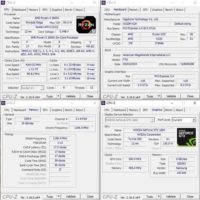 PC gaming Ryzen™ 2600x/ GTX 1660 6GB/ 16 Gb RAM/ SSD 240GB/HDD 500GB