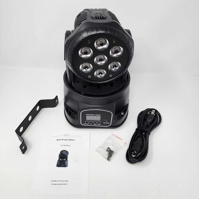 LED MovingHead Wash 7x18w RGBWA+UV DMX512.