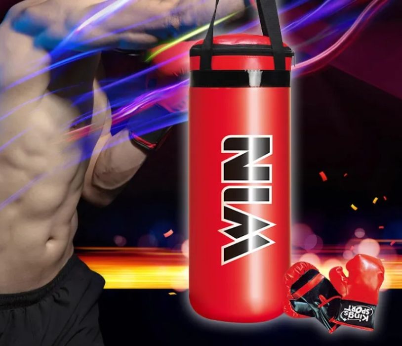 Детски комплект - Боксова круша с ръкавици 
Материал: ABS и PU ;
Цвят: