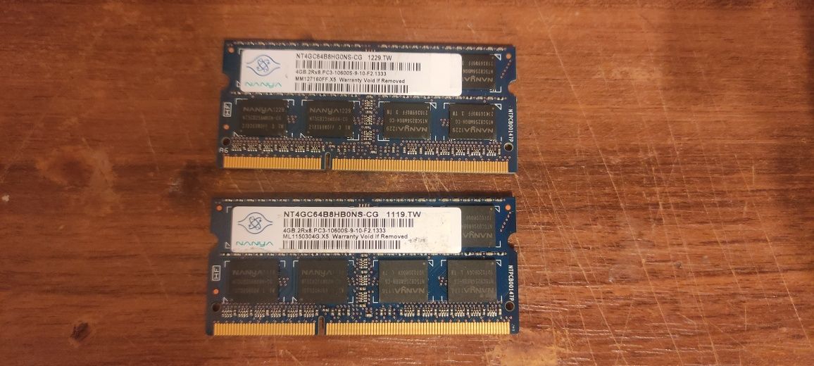 Kit 8gb (4+4) Ram ddr3 PC3 10600s 1333mhz - Nanya