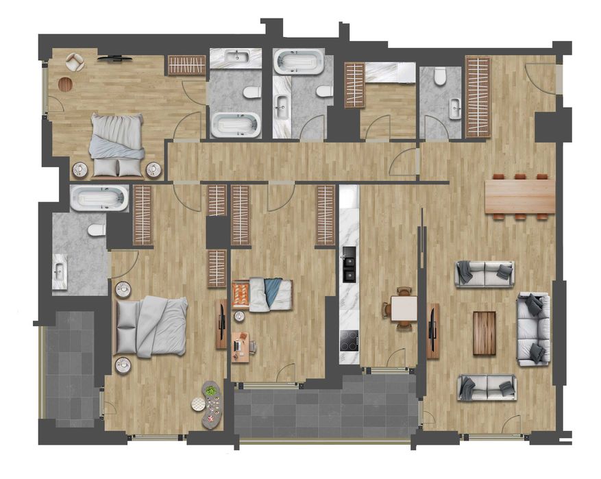 Tashwell 4-комнатная 143,54м2 ул. Шота Руставели