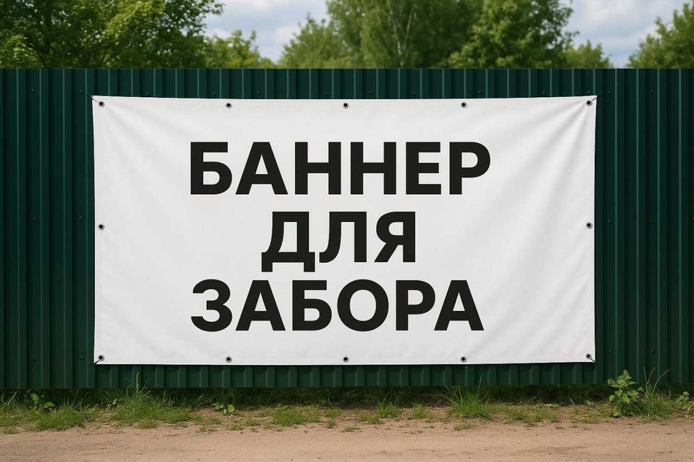 Баннер для забора . 15000 сум кв.м