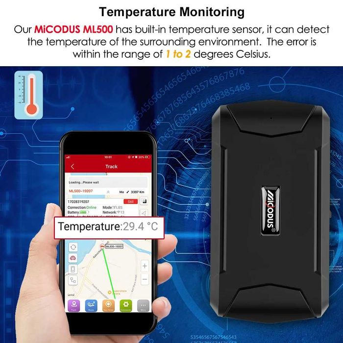 Беспроводной GPS трекер Micodus для автомобиля и.т.д — контроль 24/7!