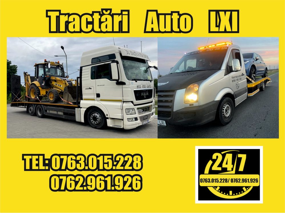 Tractari auto/transport utilaje/asistenta rutiera/Alexandria/Teleorman