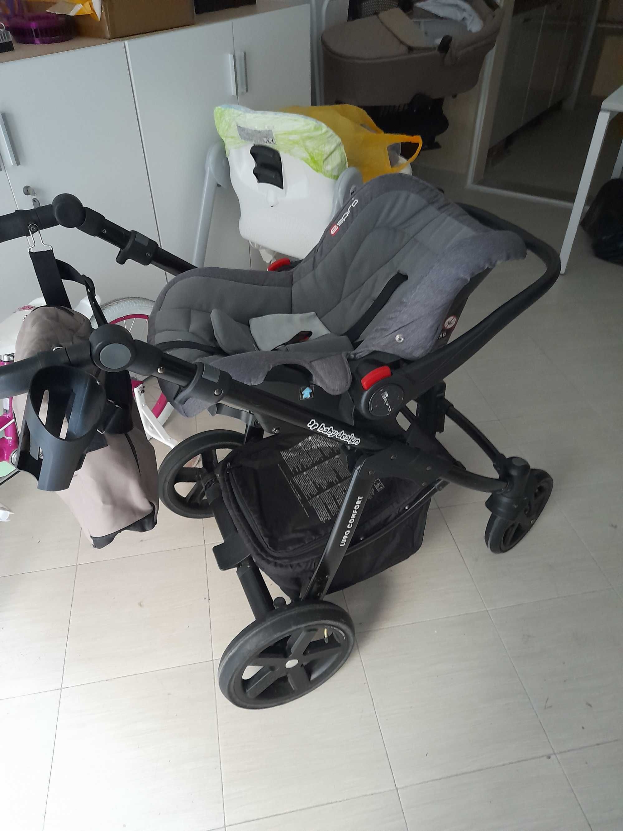 Бебешка количка 2в1 LUPO COMFORT - BABY DESIGN + 3ти кош за кола