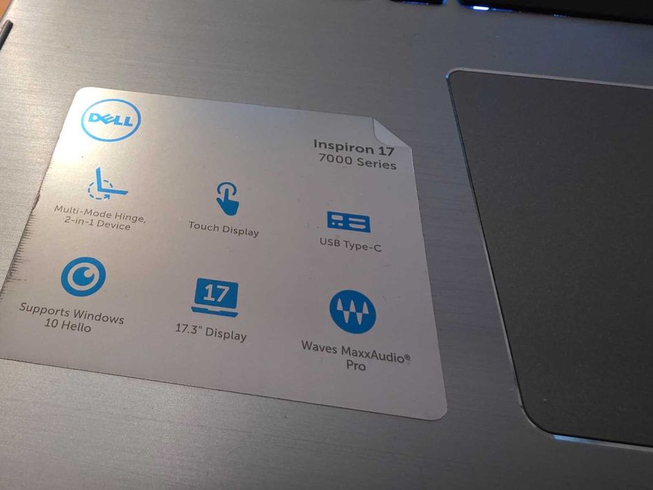 Laptop Dell Inspiron 7779 – i7, 32GB RAM, SSD M2 1TB, Nvidia 940MX