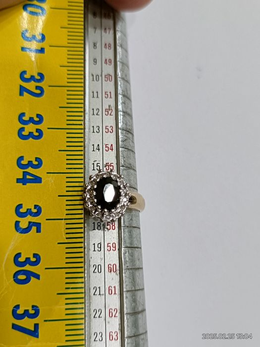 Vind Inel din aur 14kt cu safir 1,20ct și diamante 0,30ctt