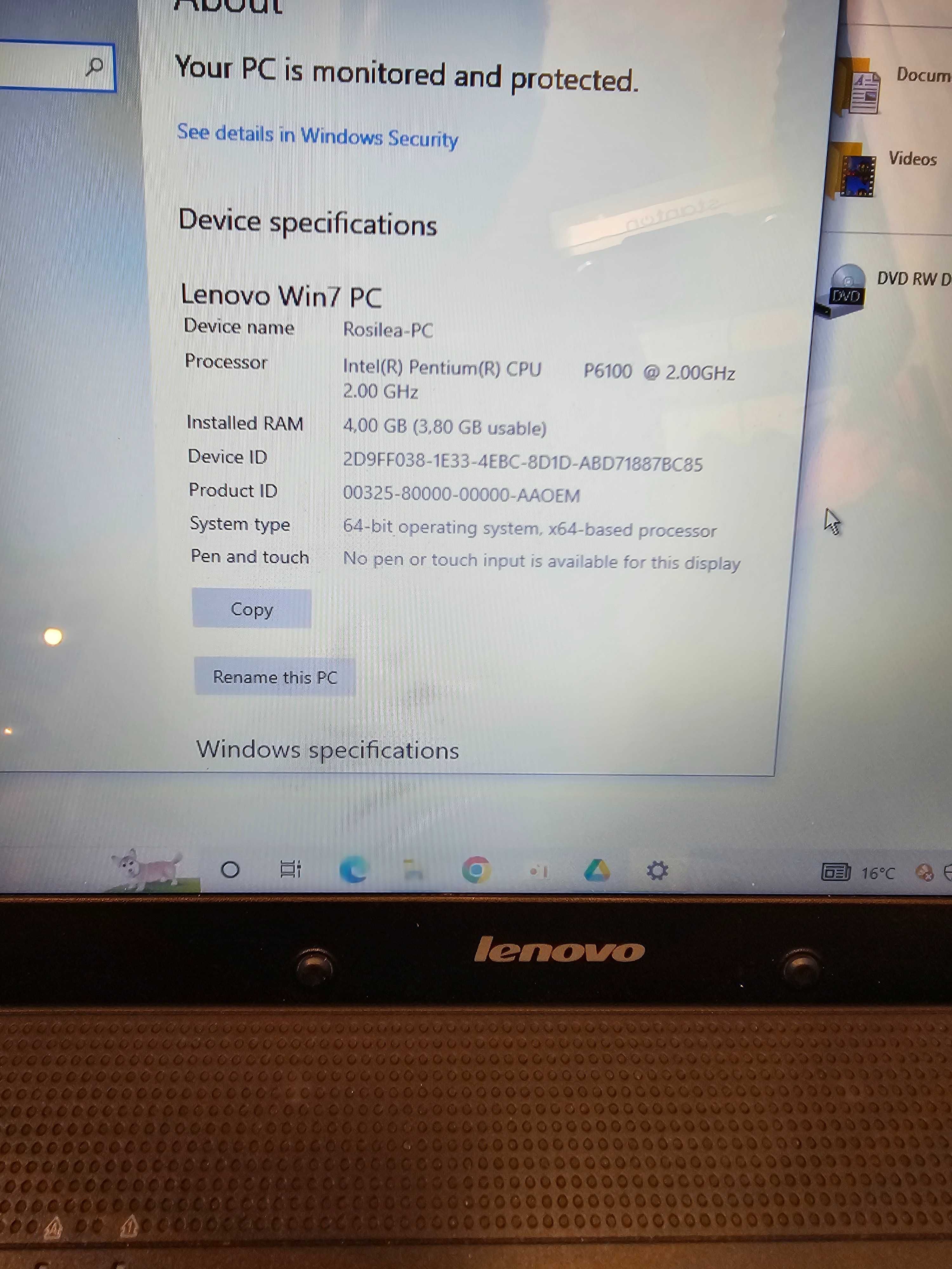 Display defect Laptop Lenovo G560