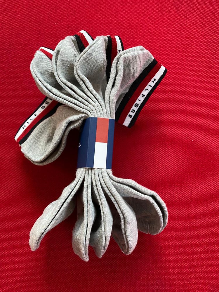Tommy Hilfiger ciorapi sosete gri unisex 39-42 set 5