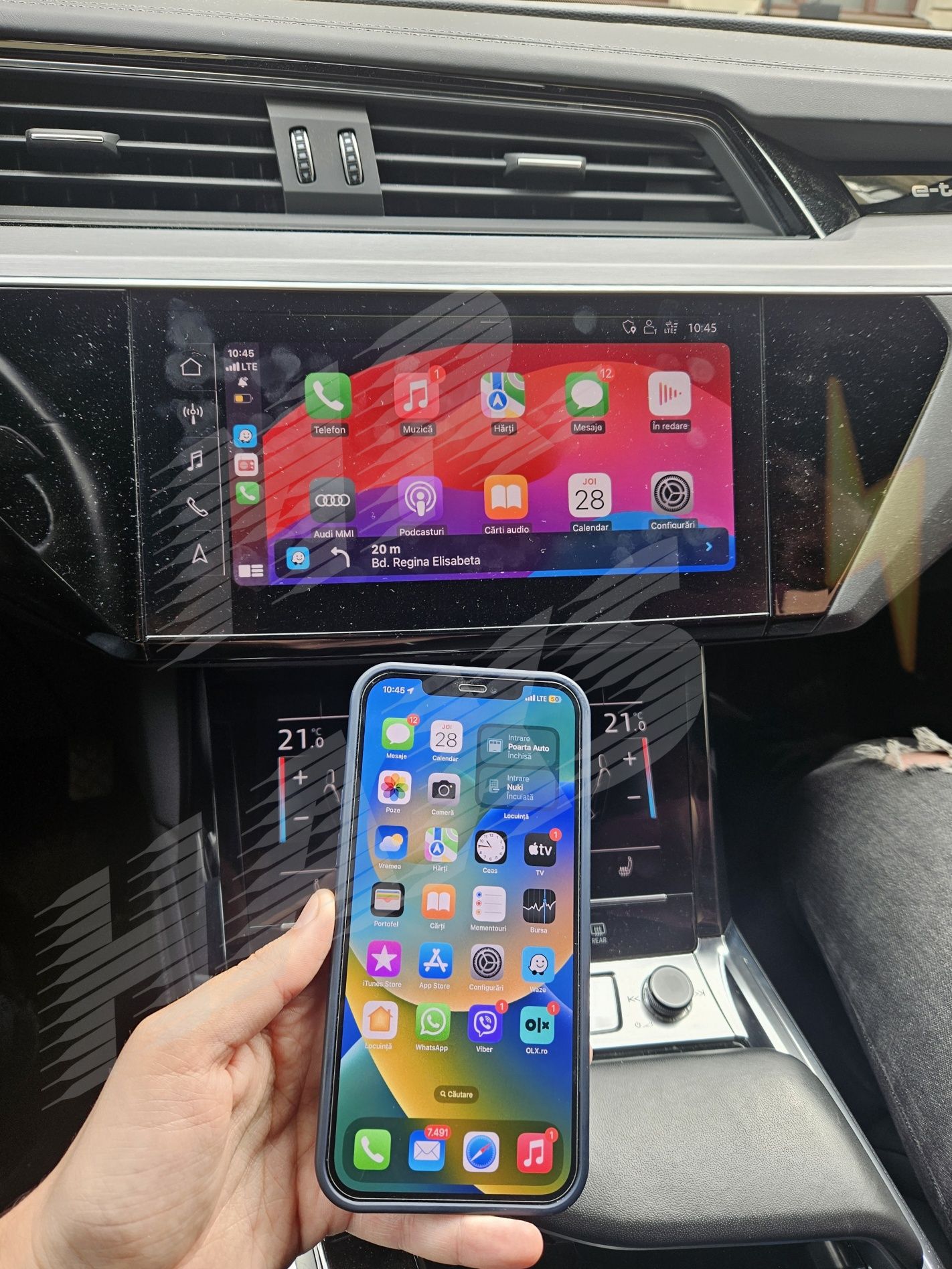 Activare Android Auto Apple Carplay Video in Motion harti sport layout