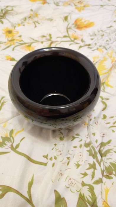 Cadou Vaza decor ceramica bol negru wenge