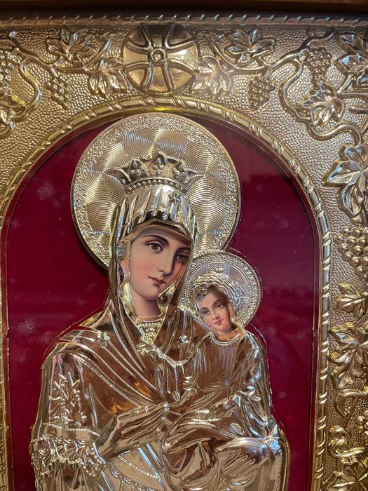 icona veche icoana deosebita maica domnului dim 27x24 icoana veche