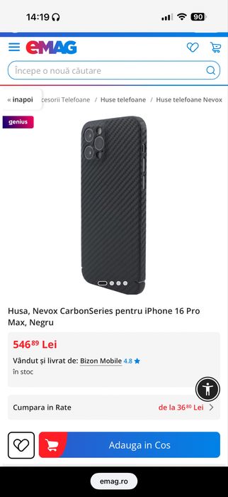 Husa nevox carbon iphone 16 pro max magsafe