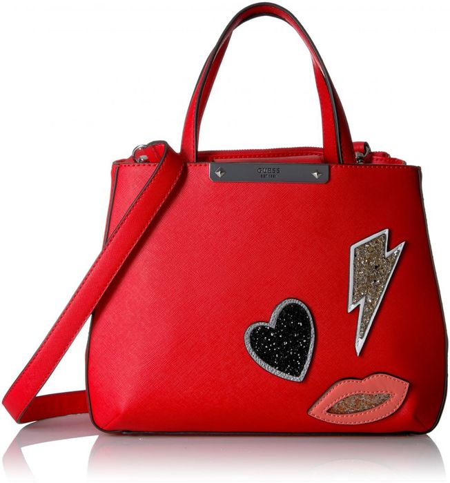 GUESS чанта с апликирани акценти с брокат