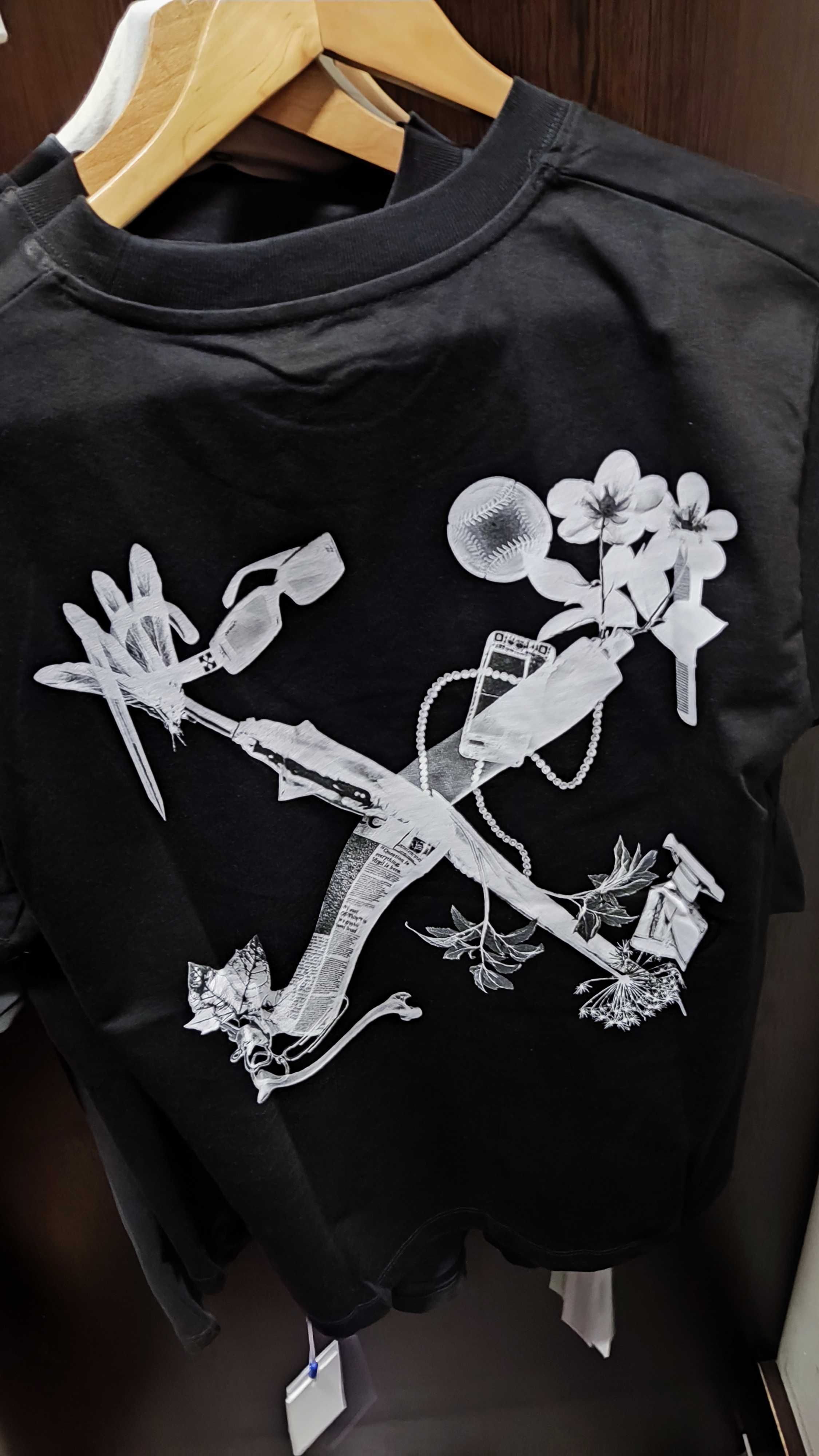 Off-white тениска черна/бяла