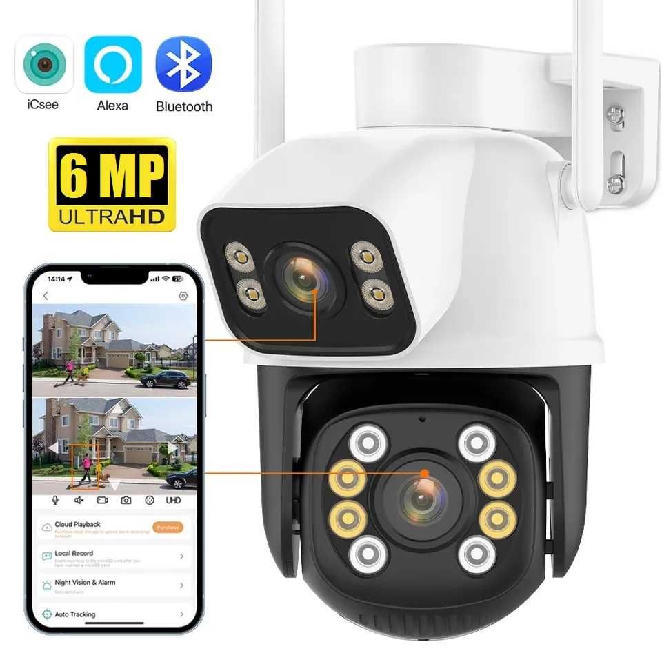 6mp Camera IP dubla supraveghere exterior wifi