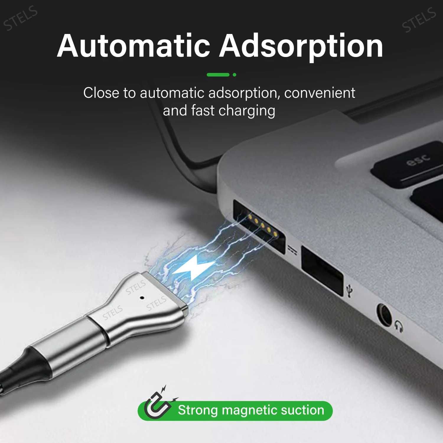 Адаптер USB-C към MagSafe 2 за MacBook, Бързо зареждане, Магнитен