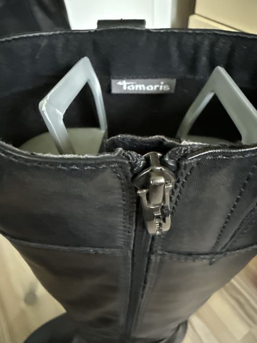 Ботуши естествена кожа на ток Tamaris