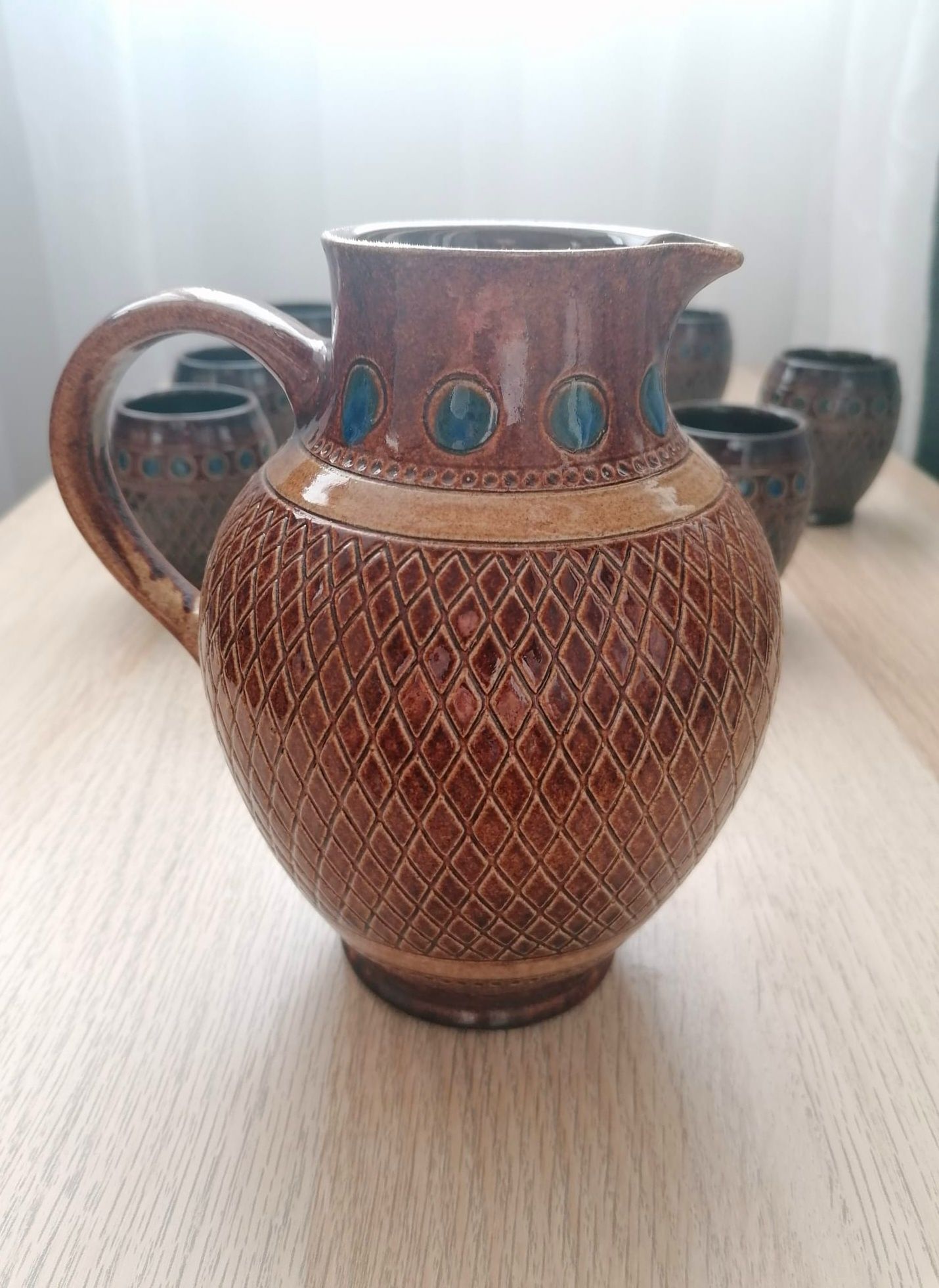 Carafa și pahare- set ceramica