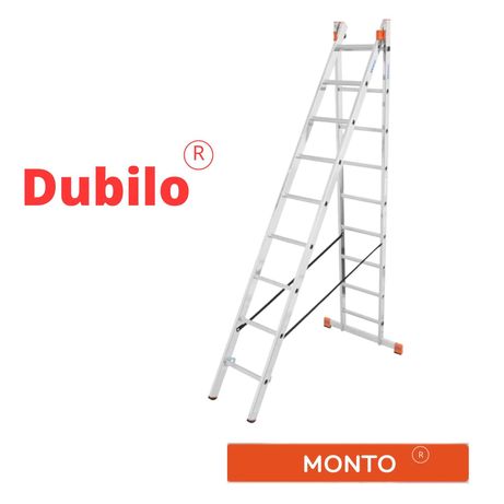 Двухсекционная универсальная алюминиевая лестница MONTO Dubilo