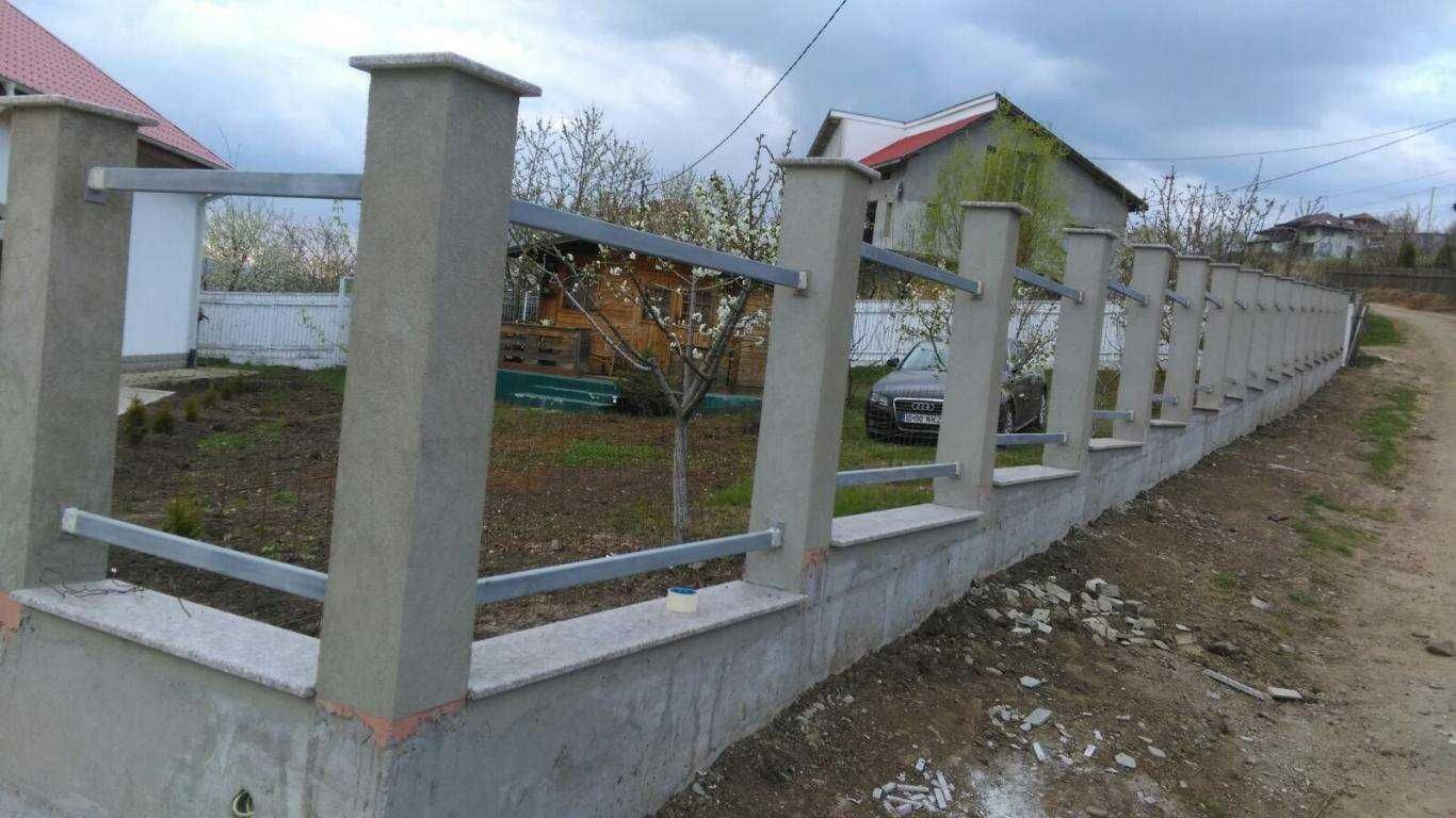 Constructii garduri din sipca metalica, panou tip jaluzele, BCA, plasa