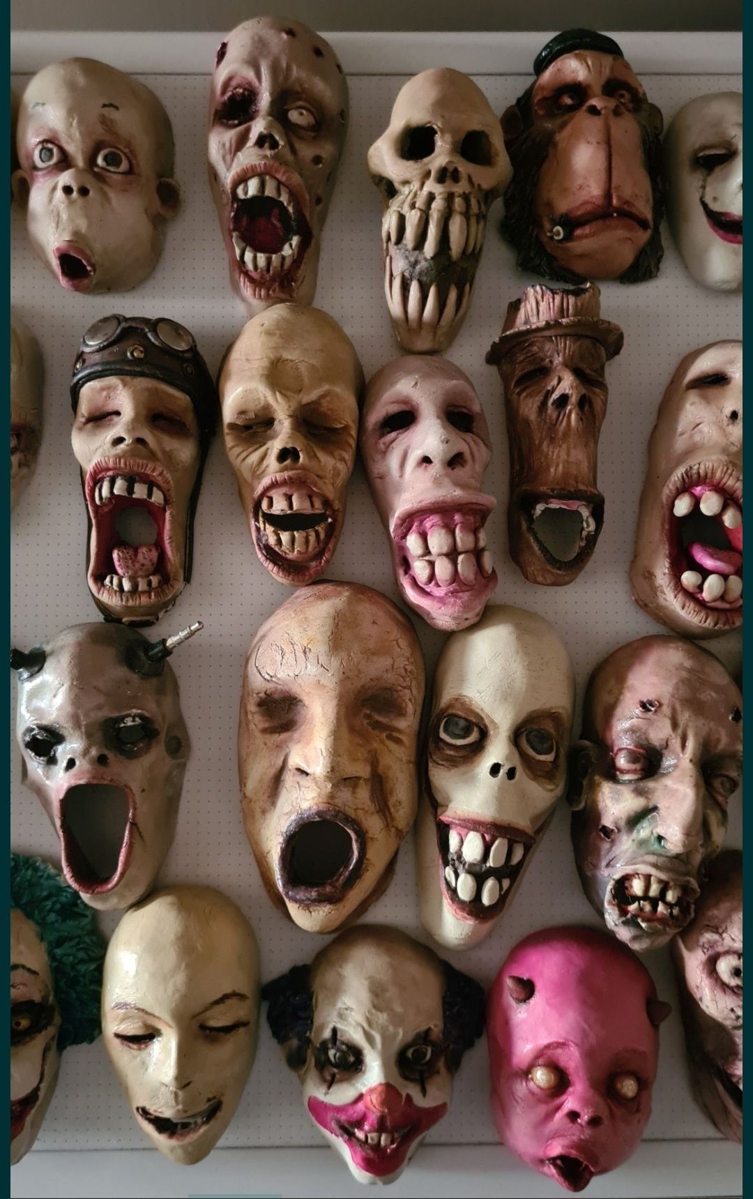 Arta Masti Sculptura Horror Gotic Gothic Handmade Face Cap Art Deco