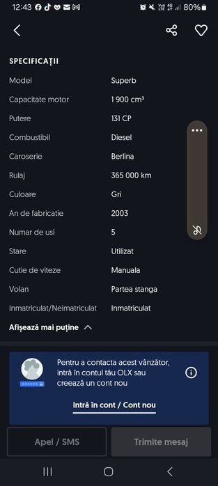 Skoda superb 1.9 TDI 2003