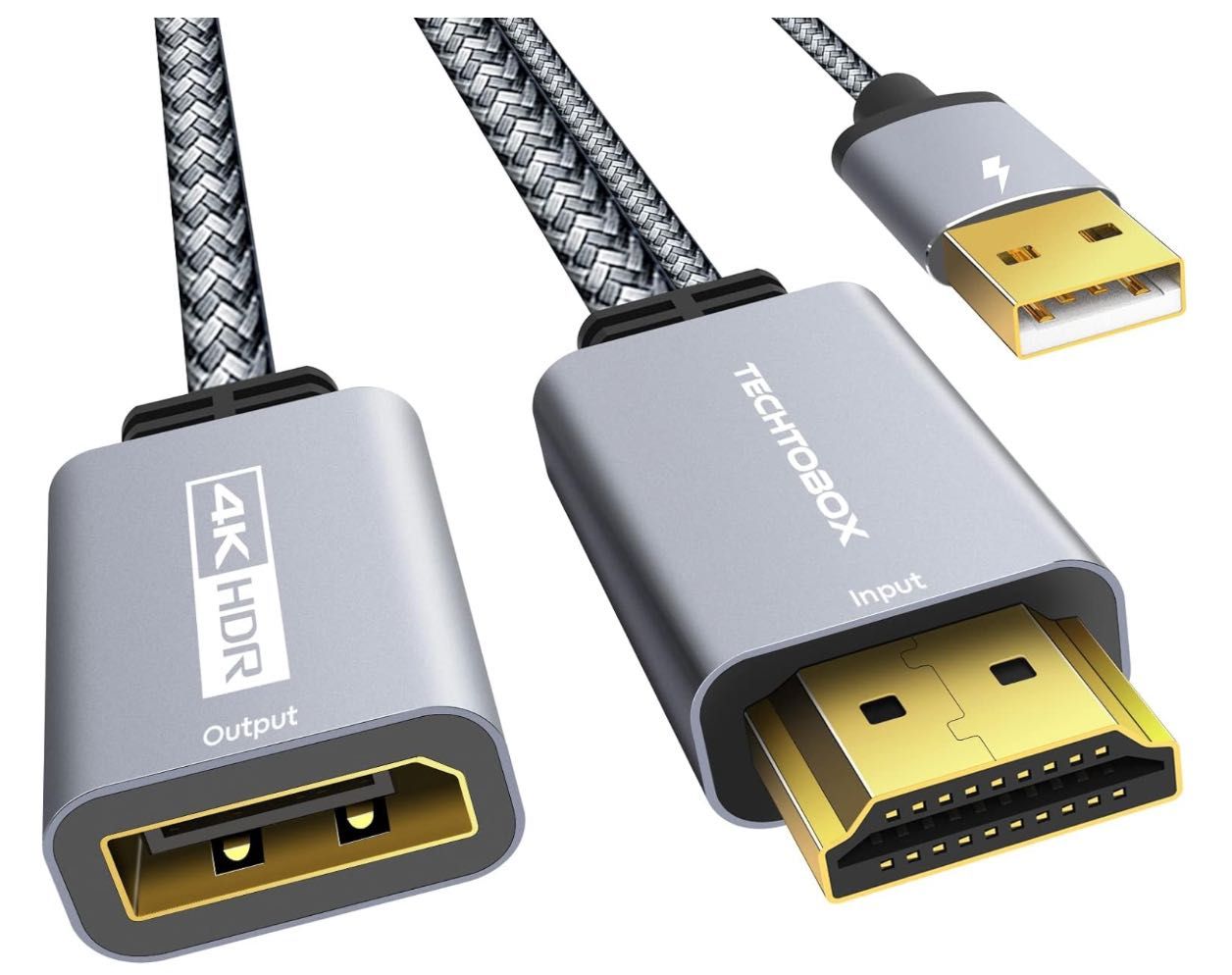 HDMI към DisplayPort Адаптер 4K 60Hz Високоскоростен HDMI към DP