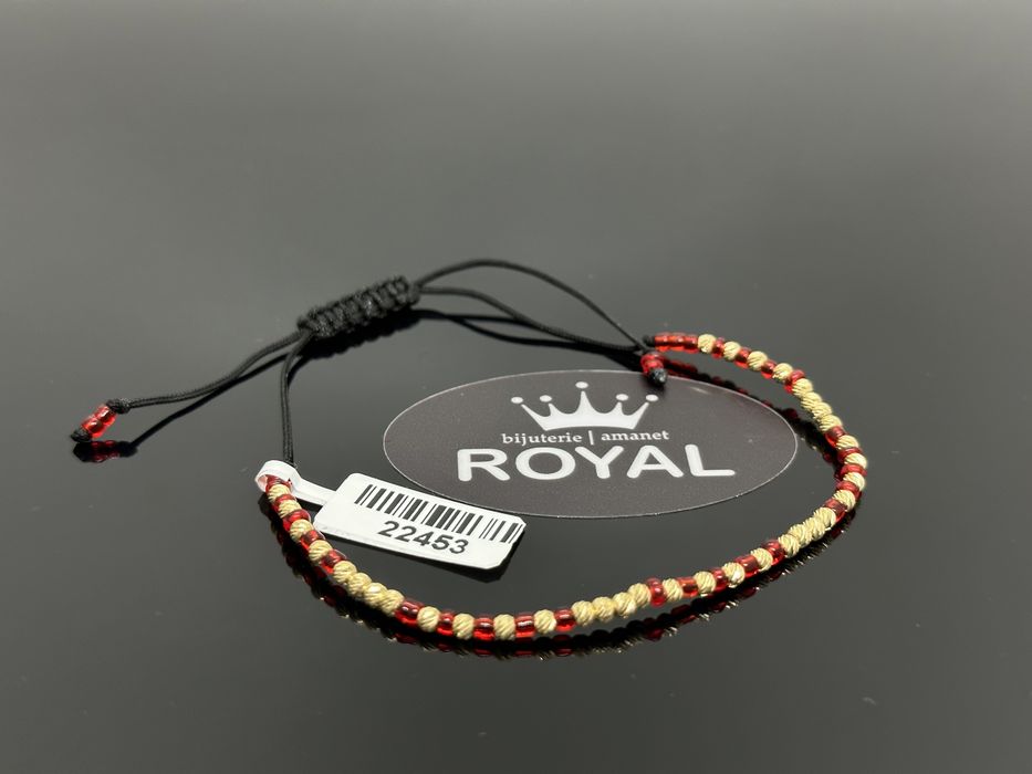 Bijuteria Royal: Brățara Șnur aur nou 14k/2.10 gr