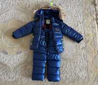 Зимняя куртка комбинезон Детский зимний костюм верх низ для мальчиков