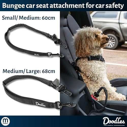 Нова каишка Универсален повод за кучета – регулируем, с колан за кола