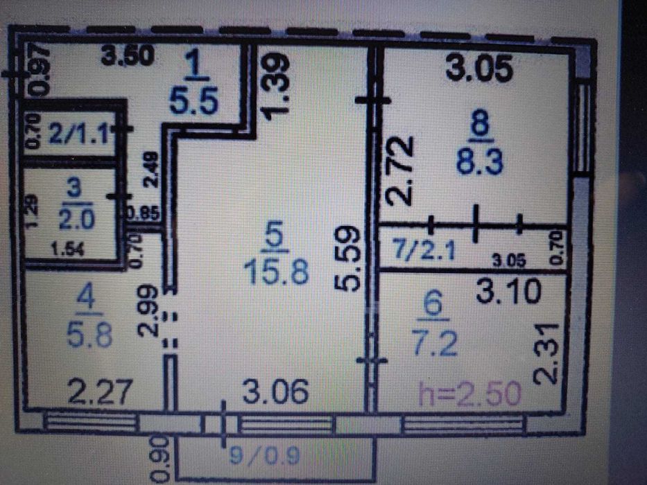 Продам 3х комнатную квартиру  в 6 мрн 16 доме